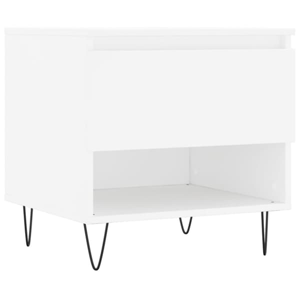 The Living Store sofaborde 2 stk. 50x46x50 cm konstrueret træ hvid - Sofaborde