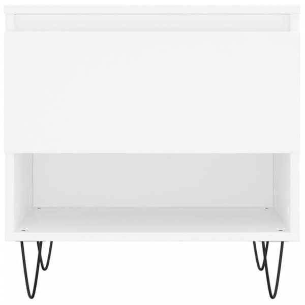 The Living Store sofaborde 2 stk. 50x46x50 cm konstrueret træ hvid - Sofaborde