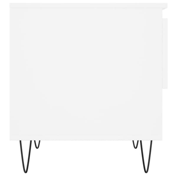 The Living Store sofaborde 2 stk. 50x46x50 cm konstrueret træ hvid - Sofaborde