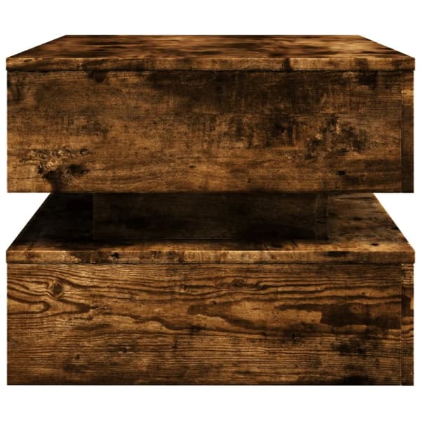 The Living Store Sohvapöytä LED-valoilla savutammi 90x50x40 cm -  Kahvipöydät