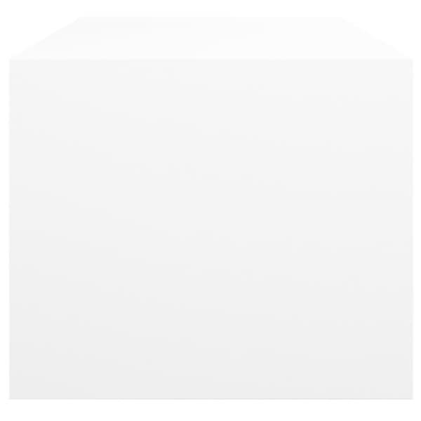 The Living Store Soffbord med glasdörrar vit 102x50x42 cm -  Soffbord