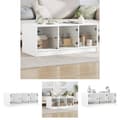 Miniatyrbild 1 av 11: The Living Store Soffbord med glasdörrar vit 102x50x42 cm -  Soffbord