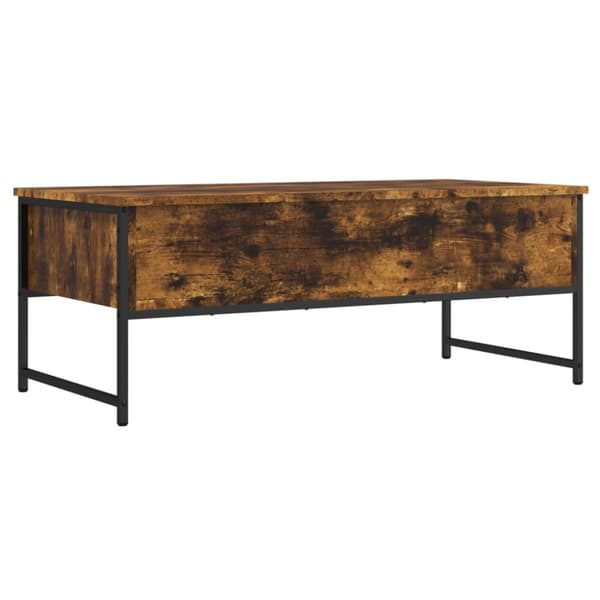 The Living Store sofabord 101x49x39,5 cm konstrueret træ røget egetræsfarve -  Sofaborde