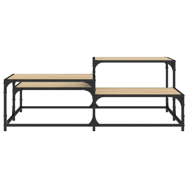 The Living Store sofabord 107x107x40 cm konstrueret træ sonoma-eg -  Sofaborde