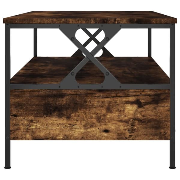 The Living Store sofabord 100x51x44 cm konstrueret træ røget egetræsfarve -  Sofaborde