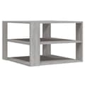 Miniatyrbillede 3 af 10: The Living Store sofabord 59,5x59,5x40 cm konstrueret træ grå sonoma-eg -  Sofaborde