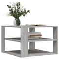 Miniatyrbillede 4 af 10: The Living Store sofabord 59,5x59,5x40 cm konstrueret træ grå sonoma-eg -  Sofaborde