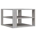 Miniatyrbillede 6 af 10: The Living Store sofabord 59,5x59,5x40 cm konstrueret træ grå sonoma-eg -  Sofaborde