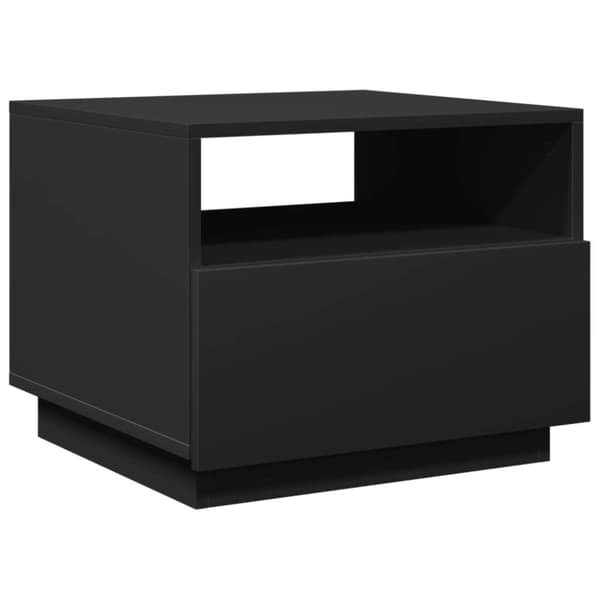 The Living Store sofabord med LED-lys 50x49x40 cm sort - Sofaborde