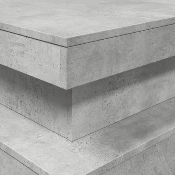 The Living Store Soffbord med LED betonggrå 90x50x40 cm - Soffbord