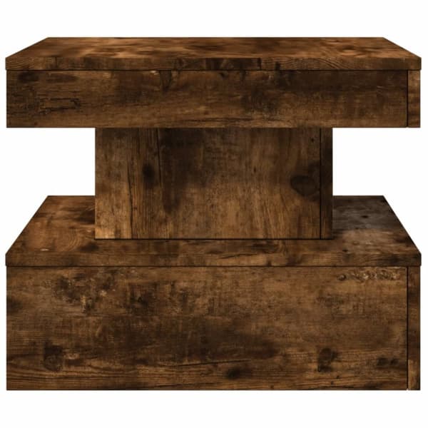 The Living Store sofabord med metalben 50x50x40 cm røget egetræsfarve - Sofaborde