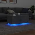 Miniatyrbillede 6 af 11: The Living Store sofabord med LED-lys 90x50x40 cm betongrå -  Sofaborde