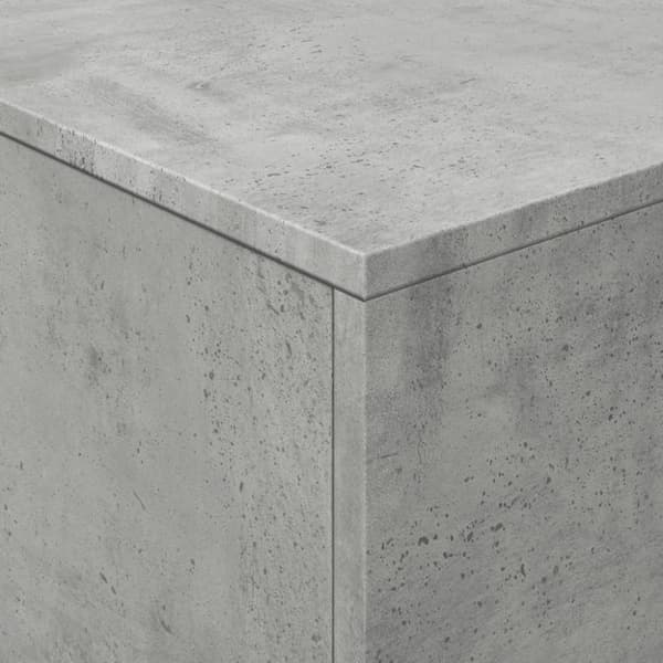 The Living Store sofabord med LED-lys 90x50x40 cm betongrå -  Sofaborde