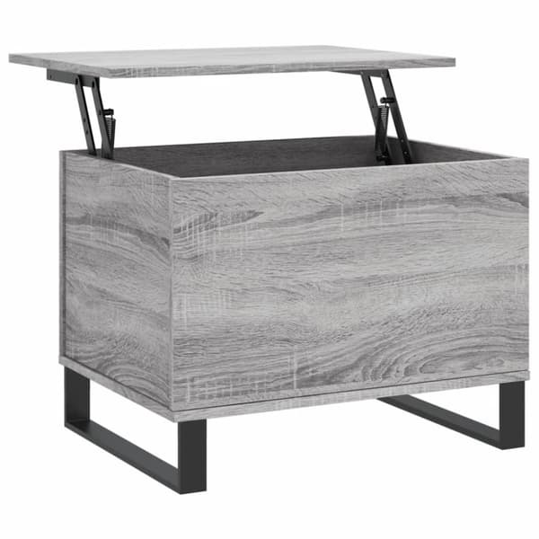 The Living Store Soffbord grå sonoma 60x44,5x45 cm konstruerat trä - Soffbord
