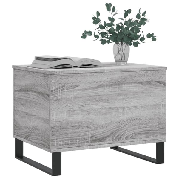 The Living Store Soffbord grå sonoma 60x44,5x45 cm konstruerat trä - Soffbord