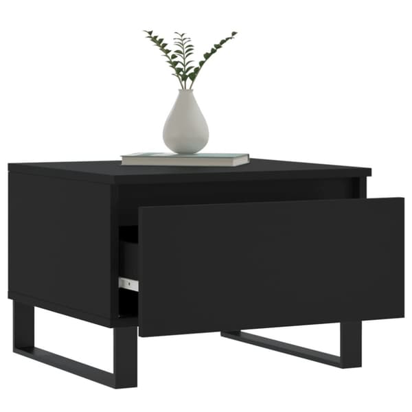 The Living Store Soffbord svart 50x46x35 cm konstruerat trä - Soffbord