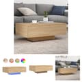 Miniatyrbillede 1 af 11: The Living Store sofabord med LED-lys 85x55x31 cm sonoma-eg -  Sofaborde