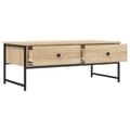 Miniatyrbillede 6 af 11: The Living Store sofabord 101x49x39,5 cm konstrueret træ sonoma-eg -  Sofaborde
