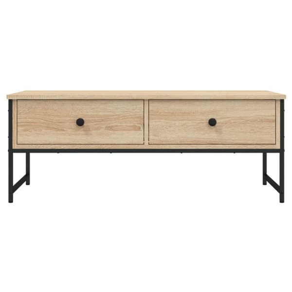 The Living Store sofabord 101x49x39,5 cm konstrueret træ sonoma-eg - Sofaborde