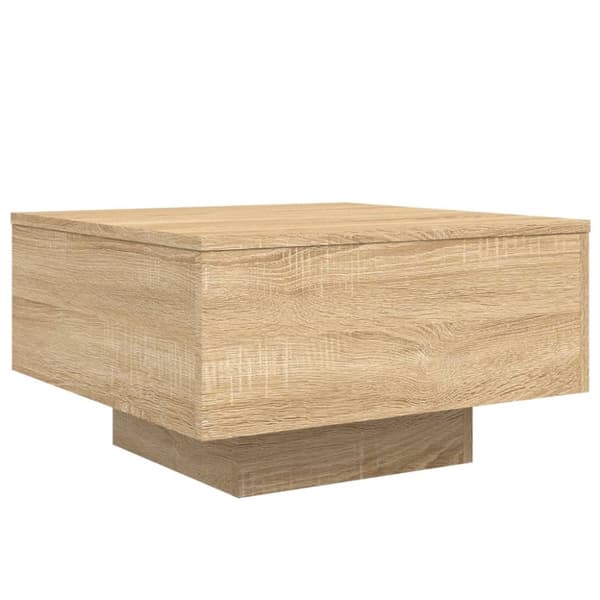 The Living Store sofabord 55x55x31 cm konstrueret træ sonoma egetræsfarve - Sofaborde