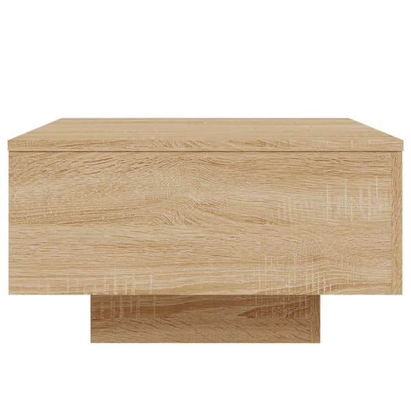 The Living Store sofabord 55x55x31 cm konstrueret træ sonoma egetræsfarve - Sofaborde