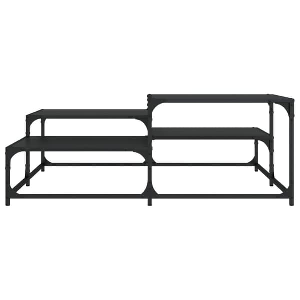 The Living Store Soffbord svart 107x107x40 cm konstruerat trä - Soffbord