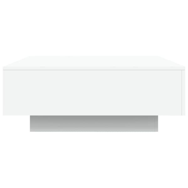 The Living Store sofabord med LED-lys 80x80x31 cm hvid -  Sofaborde