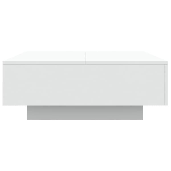 The Living Store sofabord med LED-lys 80x80x31 cm hvid -  Sofaborde