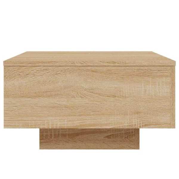 The Living Store Soffbord med LED sonoma-ek 55x55x31 cm -  Soffbord