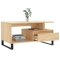 Miniatyrbillede 5 af 11: The Living Store sofabord 90x49x45 cm konstrueret træ sonoma-eg -  Sofaborde