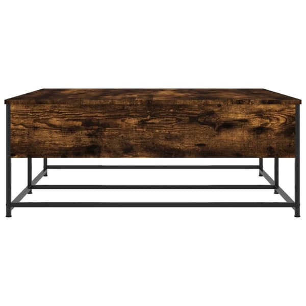 The Living Store sofabord 100x99x40 cm konstrueret træ røget egetræsfarve -  Sofaborde
