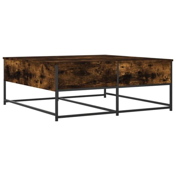 The Living Store sofabord 100x99x40 cm konstrueret træ røget egetræsfarve -  Sofaborde