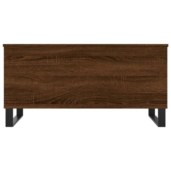 The Living Store sofabord 90x44,5x45 cm konstrueret træ brun egetræsfarve -  Sofaborde