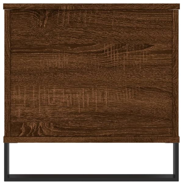 The Living Store sofabord 90x44,5x45 cm konstrueret træ brun egetræsfarve -  Sofaborde
