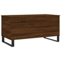 Miniatyrbillede 9 af 11: The Living Store sofabord 90x44,5x45 cm konstrueret træ brun egetræsfarve -  Sofaborde