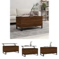 Miniatyrbillede 1 af 11: The Living Store sofabord 90x44,5x45 cm konstrueret træ brun egetræsfarve -  Sofaborde
