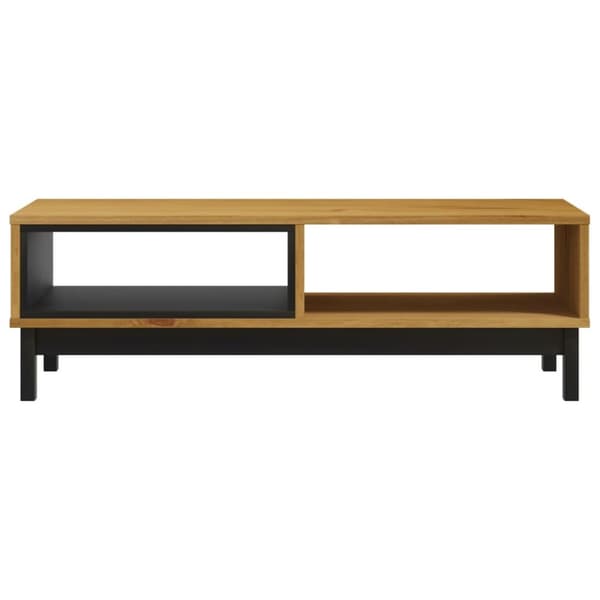 The Living Store sofabord FLAM 100x50x32,5 cm massivt fyrretræ -  Sofaborde