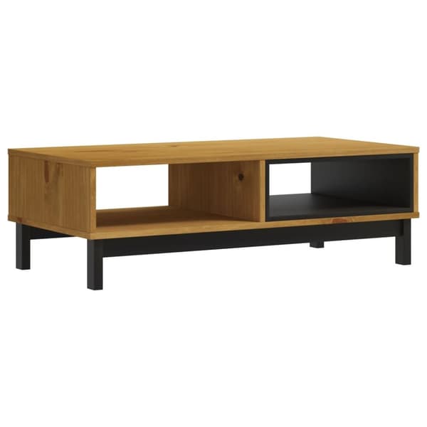 The Living Store sofabord FLAM 100x50x32,5 cm massivt fyrretræ -  Sofaborde