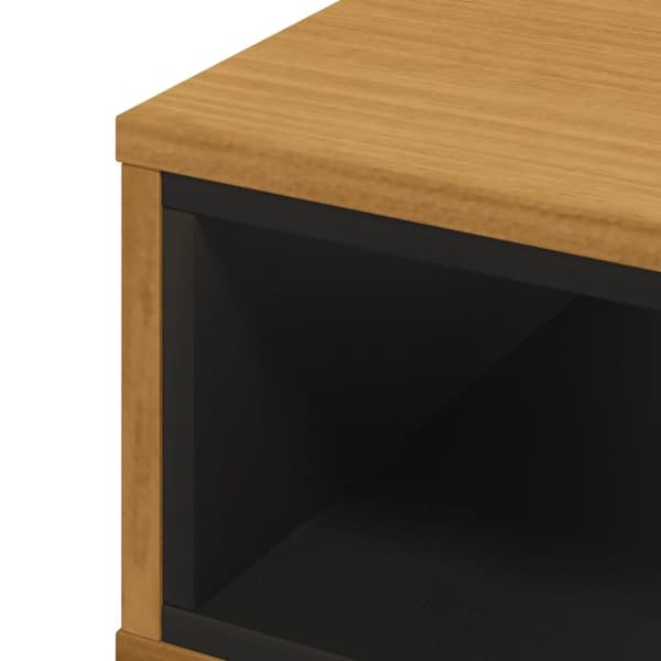 The Living Store sofabord FLAM 100x50x32,5 cm massivt fyrretræ -  Sofaborde