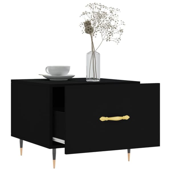 The Living Store Sohvapöydät 2 kpl musta 50x50x40 cm tekninen puu -  Kahvipöydät