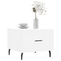 Miniatyrbillede 4 af 11: The Living Store sofaborde 2 stk. 50x50x40 cm konstrueret træ hvid -  Sofaborde