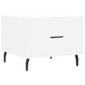Miniatyrbillede 6 af 11: The Living Store sofaborde 2 stk. 50x50x40 cm konstrueret træ hvid -  Sofaborde