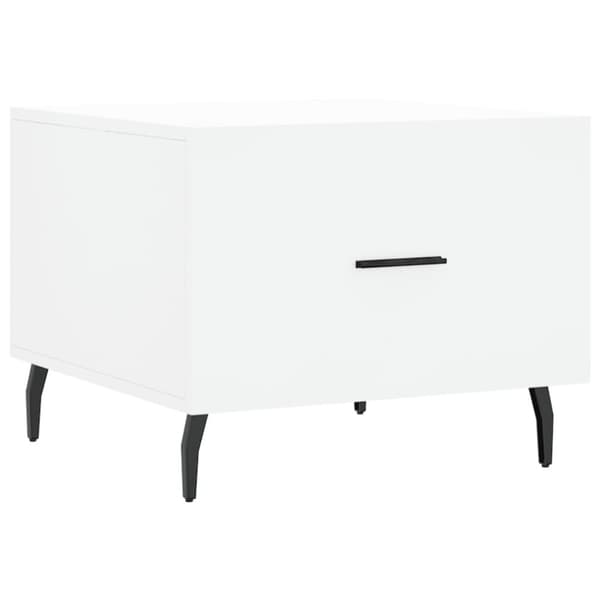 The Living Store sofaborde 2 stk. 50x50x40 cm konstrueret træ hvid -  Sofaborde