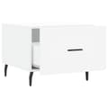 Miniatyrbillede 8 af 11: The Living Store sofaborde 2 stk. 50x50x40 cm konstrueret træ hvid -  Sofaborde
