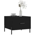 Miniatyrbillede 4 af 11: The Living Store sofaborde 2 stk. 50x50x40 cm konstrueret træ sort -  Sofaborde
