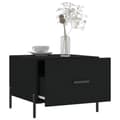 Miniatyrbillede 5 af 11: The Living Store sofaborde 2 stk. 50x50x40 cm konstrueret træ sort -  Sofaborde