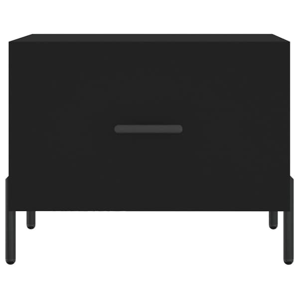 The Living Store sofaborde 2 stk. 50x50x40 cm konstrueret træ sort - Sofaborde