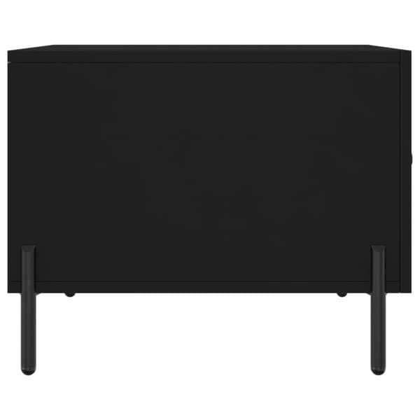 The Living Store sofaborde 2 stk. 50x50x40 cm konstrueret træ sort - Sofaborde