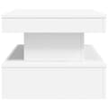 Miniatyrbillede 9 af 11: The Living Store sofabord med LED-lys 90x50x40 cm hvid -  Sofaborde