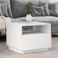 Miniatyrbillede 2 af 11: The Living Store sofabord med LED-lys 50x49x40 cm hvid -  Sofaborde